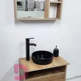 Juego de baño flotante Vanitory+espejo+bacha