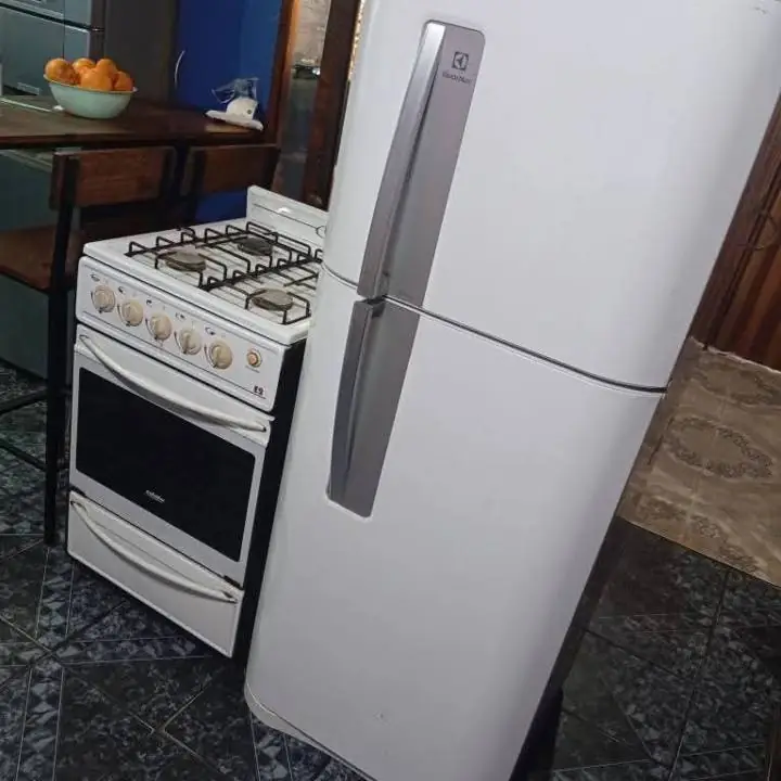 Combo heladera y cocina funcionando!