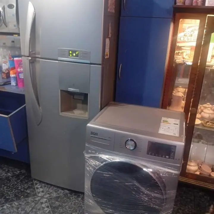 Combo lavarropas más heladera LG