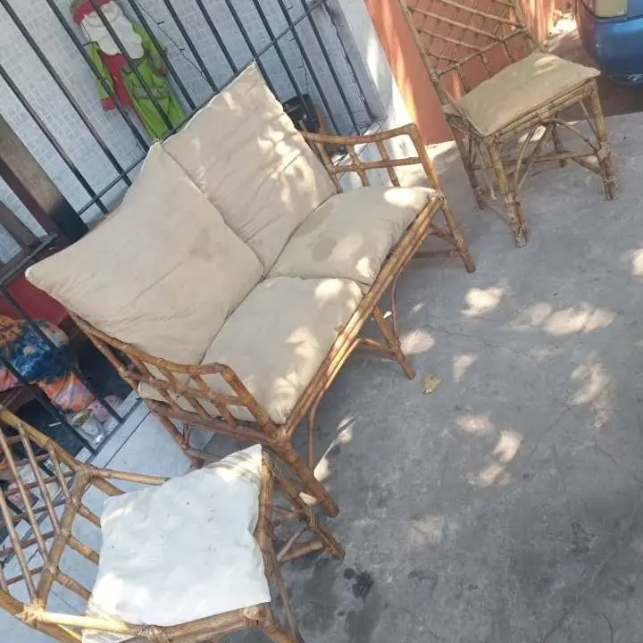 Juego de bambu sillon y sillas