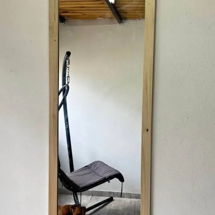 Espejo marco de madera 1,30 x 48