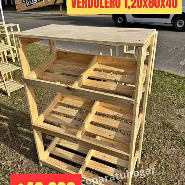 Verdulero exhibidor 1,20x80