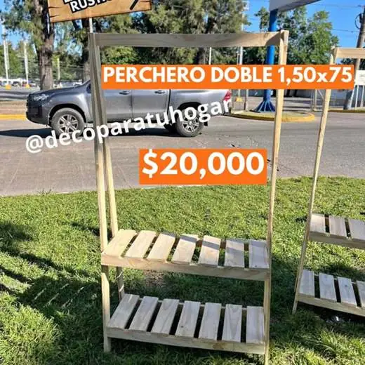 Perchero doble estante $20,000
