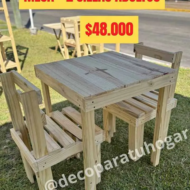 Combo bar mesa + 2 sillas