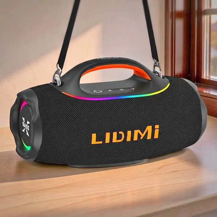 Lidimi Original 60W Parlante Bluetooth estilo Boombox con correa portátil