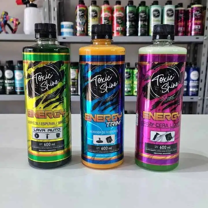 Combo energy toxic shine | shampoo + acondicionador + cera liquida