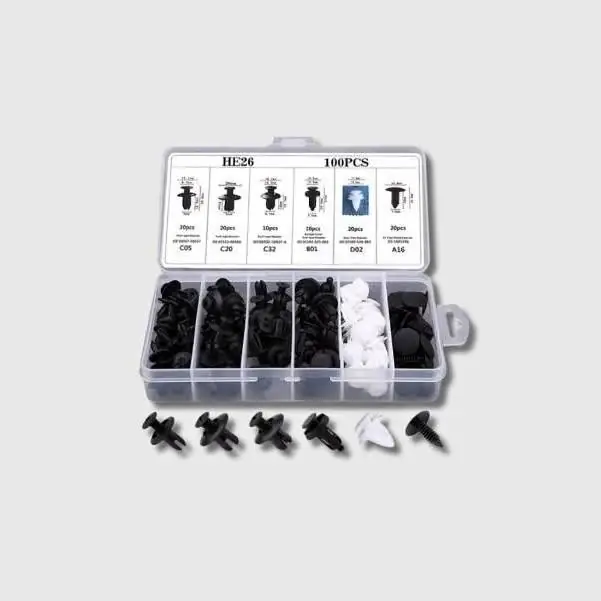 Kit 100 ganchos/grampas/clips tapizado carroceria vehiculos