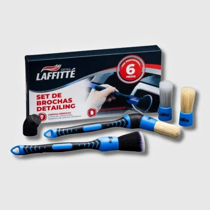 Set de brochas de detailing intercambiables 6 piezas laffitte