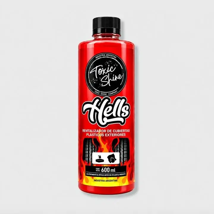 Toxic shine hells | acondicionador exterior plasticos/gomas - 600ml