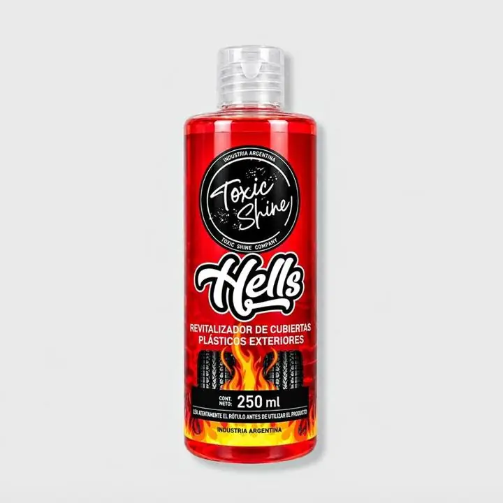 Toxic shine hells | acondicionador exterior plasticos/gomas - 250ml
