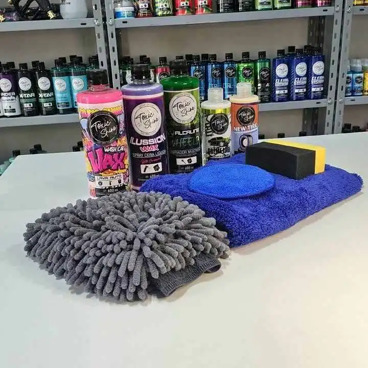 Combo toxic shine | shampoo + cera + revividores de plasticos y gomas