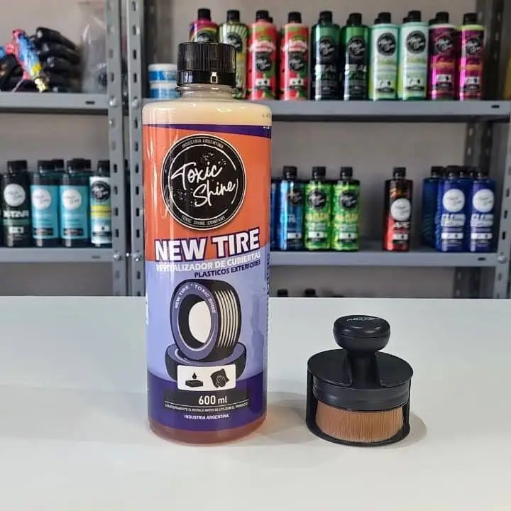 Combo toxic shine | new tire revitalizador cubiertas/plasticos + aplicador brush