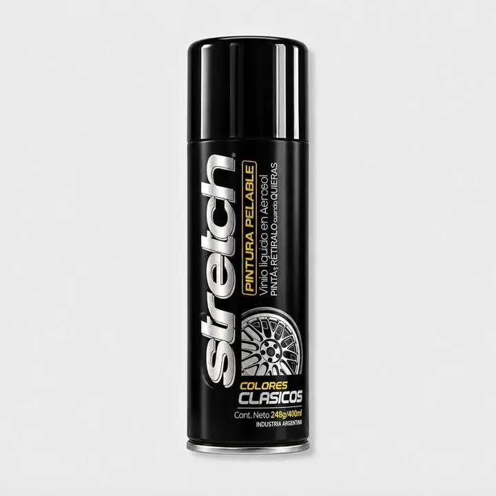 Stretch aerosol pintura removible color negro satinado - 400ml