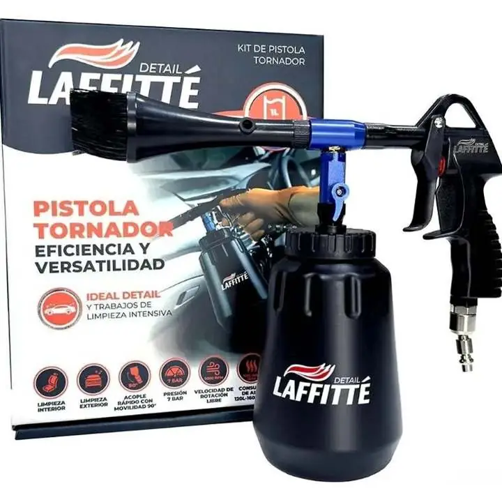 Pistola tornador limpia tapizados lava tapizados detailing