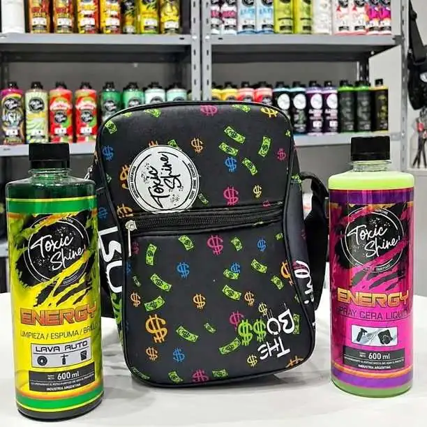 Combo energy toxic shine | bolso + shampoo + cera liquida