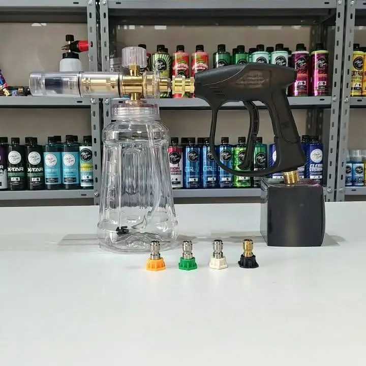 Combo lavado | foam lance + lanza corta + kit 4 picos de colores
