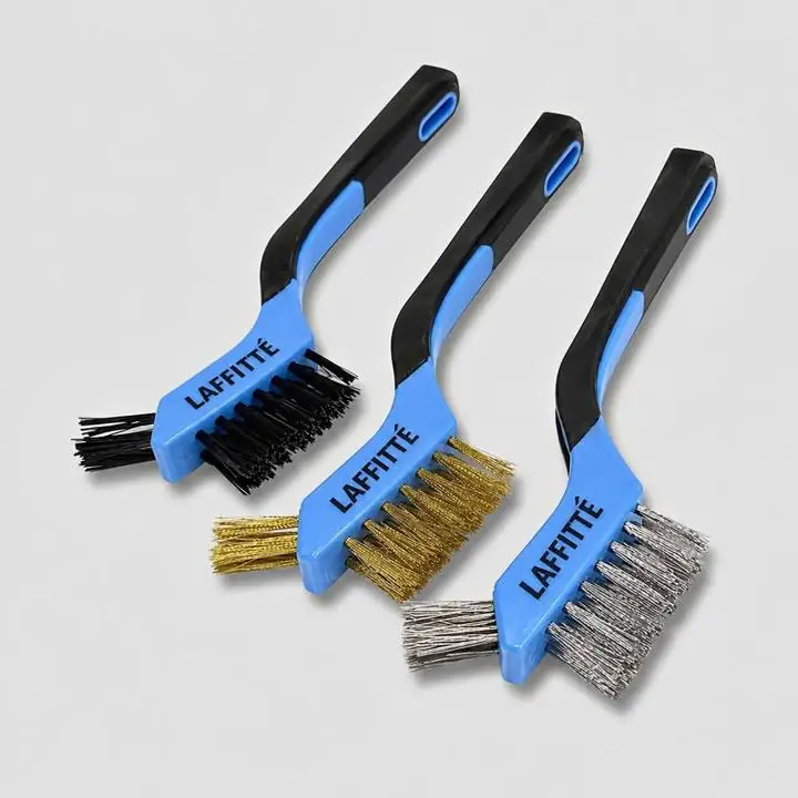 Cepillos laffitte nylon/latón/acero inoxidable pack 3 unidades