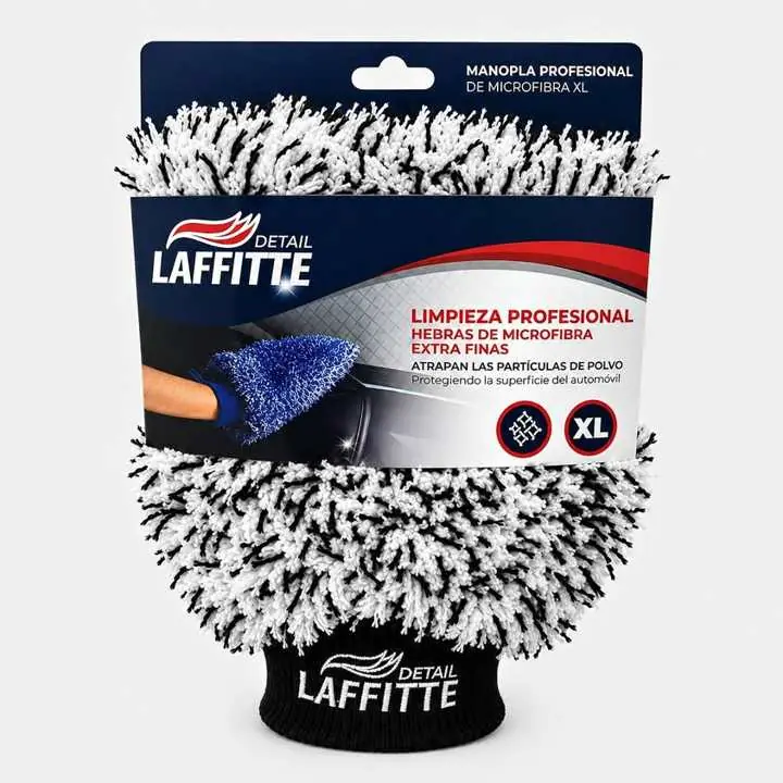 Laffitte manopla guante microfibra lava autos extra suaves