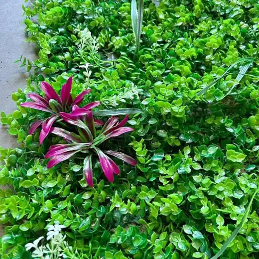 Jardín vertical sintético Verde con Flores 60x40