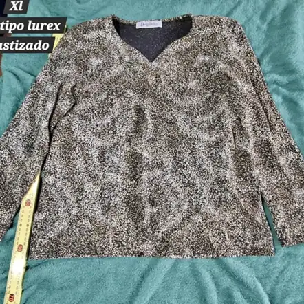 Sueter dama xl tela gruesita brillante