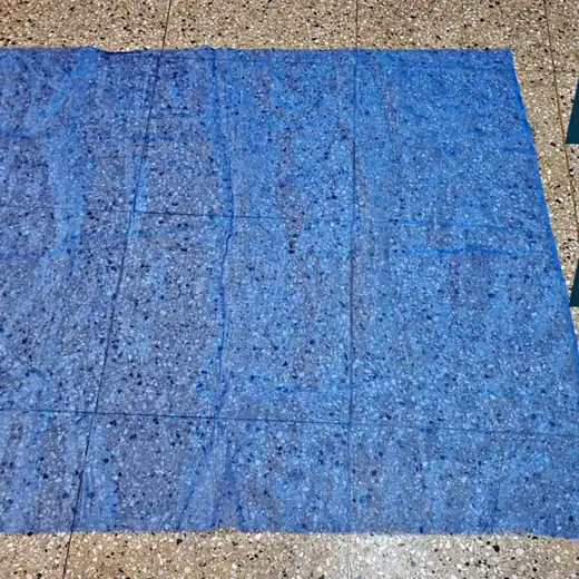 Retazo gasa cristal azul