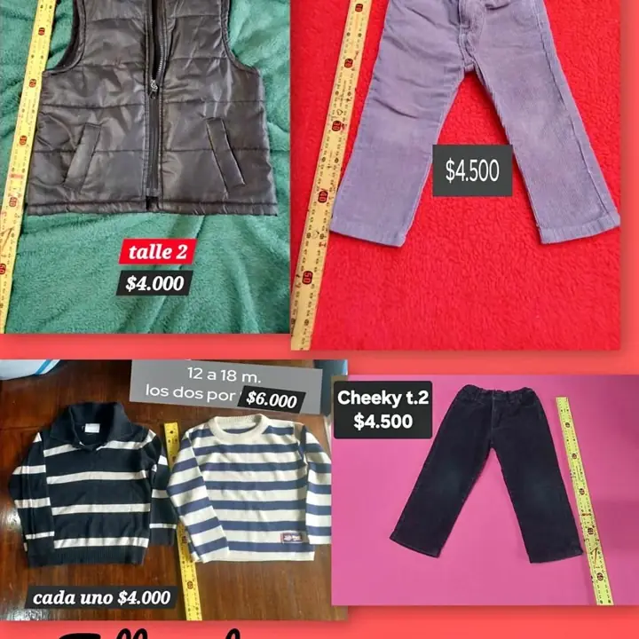 Lote de bebe 18 a 24 m. las 5 p