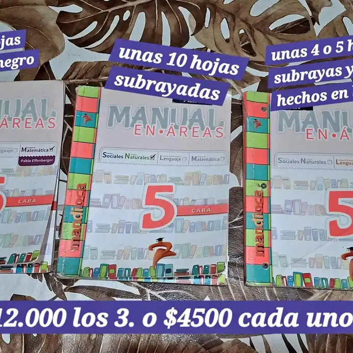 Manual en areas 5 CABA. los 3 POR $12.000