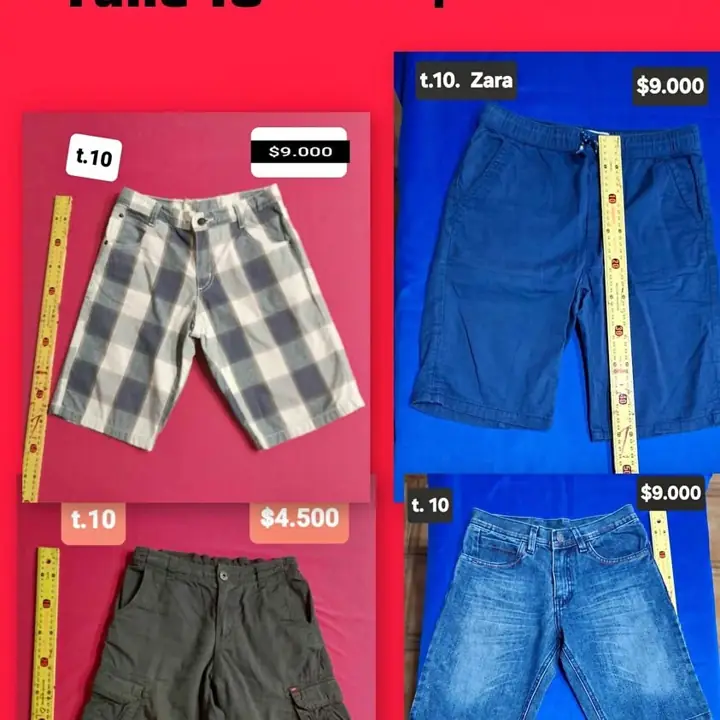 Lote short talle 10 nene