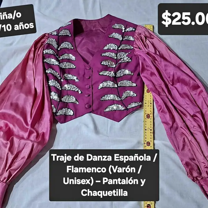 Traje de danza española/flamenco/garrotin unisex niño REBAJADOO