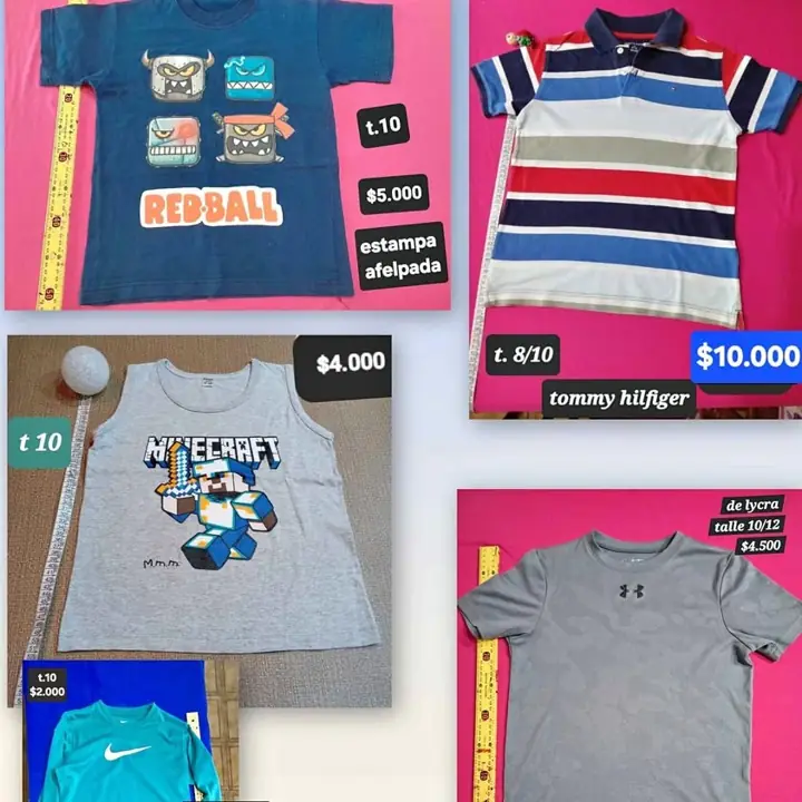 Lote Remeras nene t. 10