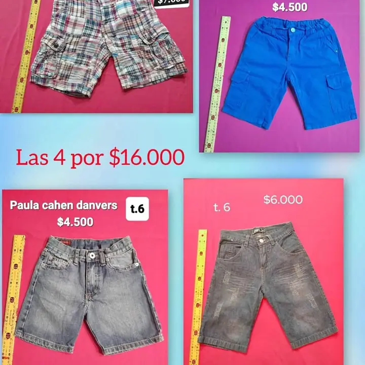 LOTE short talle 6 nene. los 4 por $16.000