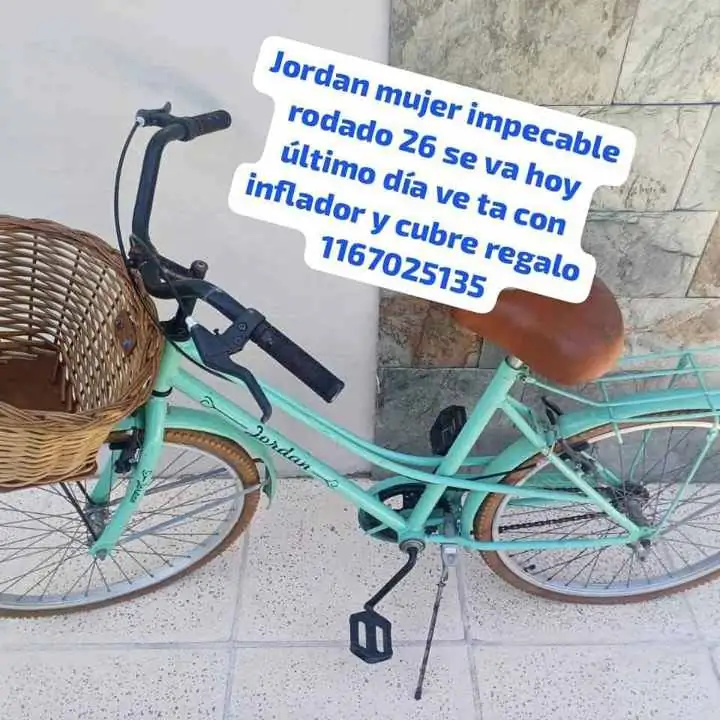 Se va hermosa bici de damaJordan 26 con inflador y cubre regalo barracas