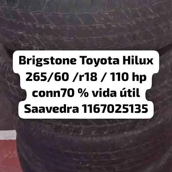 Se va huy brigstone para Toyota Hilux 265/60 /r18 110h 70% vida útil returas en Saavedra
