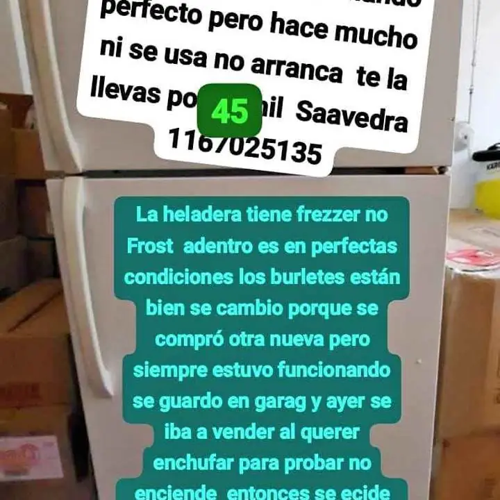 Liquido heladera con Freezer. No frost ibfi detalkes primer foto