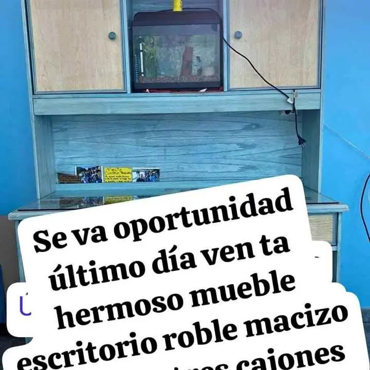 Unto o día ve ta hermoso mueble escritirioroble macizo patinado retiras en savedra