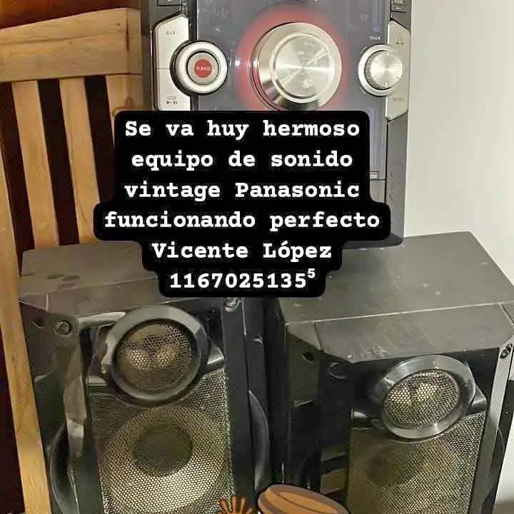 Se va en vice te López hermoso equipo de sonido Panasonic vi tage