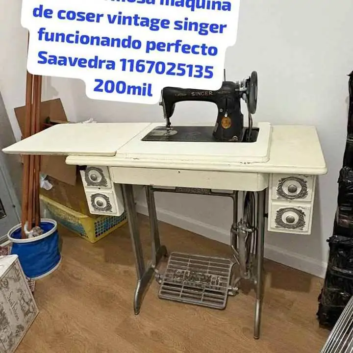 Se va hoy Saavedra hetmosa maquina de coser vi tage singer funcionando perfecto