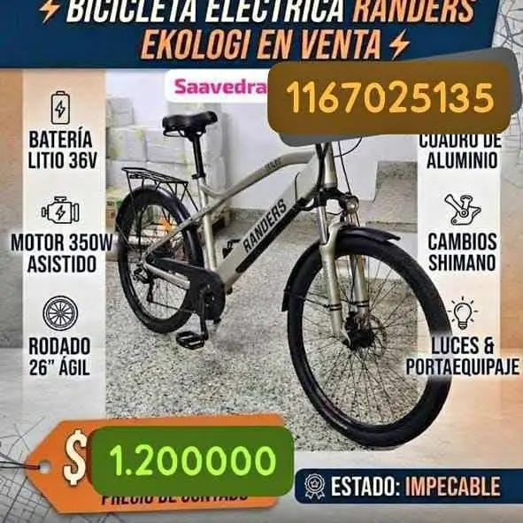 Randers eléctrica ecoparjk impecable Saavedra precios el publicado