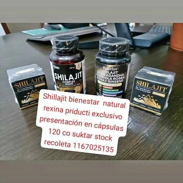 Shilajit natural bienestar rexina priducti exclusivo co suktar stock 120 cápsulas recoketa