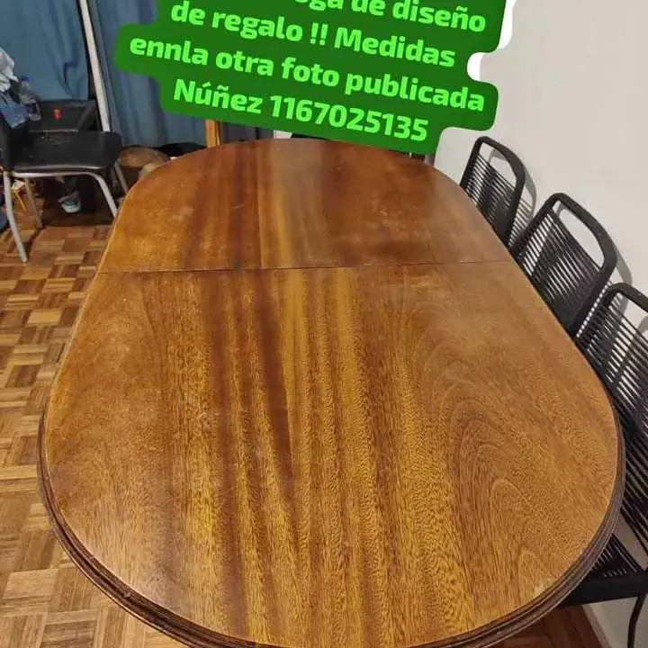 Se va impecable mesa extensible Co. Cuatro sillas de diseño de regalo retiras en nuñez
