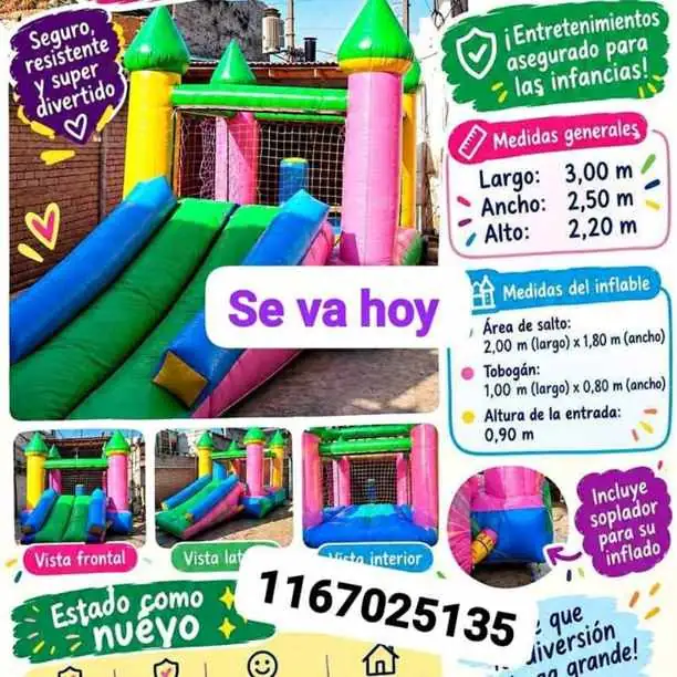 Se va oportunidad emprendedores Bernal se entrega este finde inflable nuevo completo info foto s