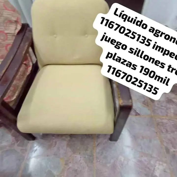 Líquido huy último día juego de sillones 3 piezas excelente estado agronomía
