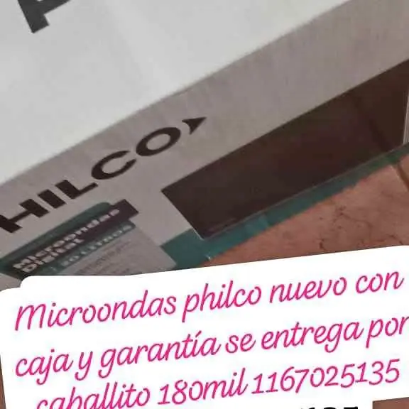 Hermoso microondas philco nuevo caja y garantía se retira en caballito