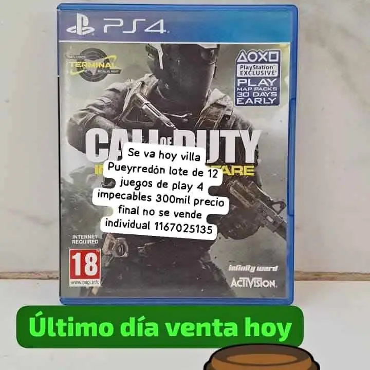Se va hoy cablote de 12 juegos de play 4 originales impecables precio final no se ve de individual