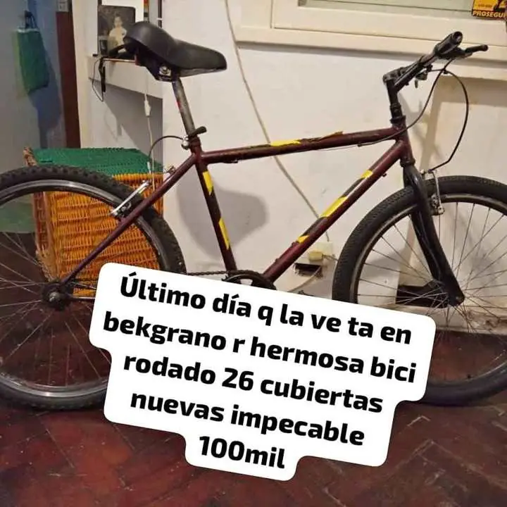 Se va hoy bekgrano r impecable bici rodado 26 cubiertas nuevas
