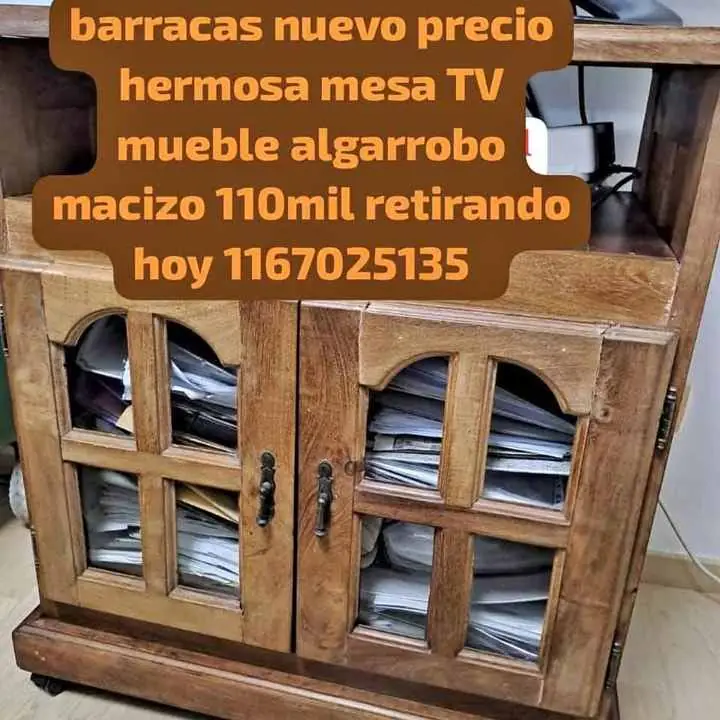 Se va huy último día precio bajado hermoso mueble mesa TV algarrobo macizo barracas