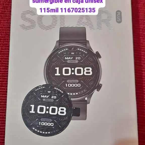 Hermoso reloj solar sumergible nuevo enbsu caja unisex villa del parque