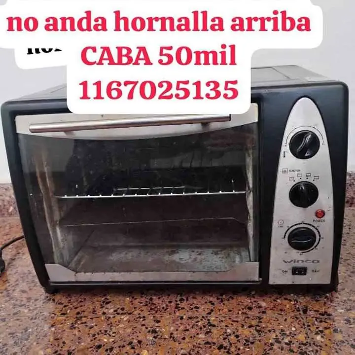Se ve de horno eléctrico funcionando ( hornalla arriba no ) CABA
