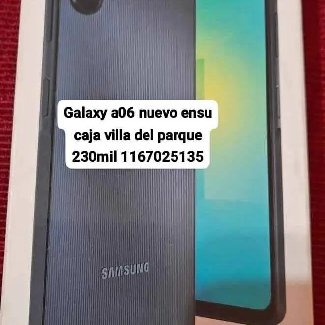 Galaxy a06 nuevo en caja se retura en villa del parque