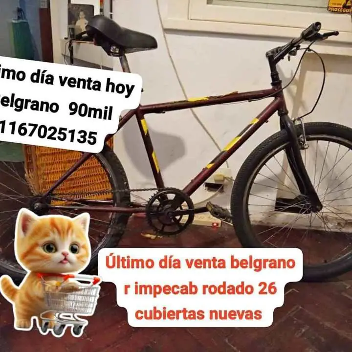 Se va hoy hermosa bici rodado 26 cubiertas nuevas retira hoy en Belgrano r